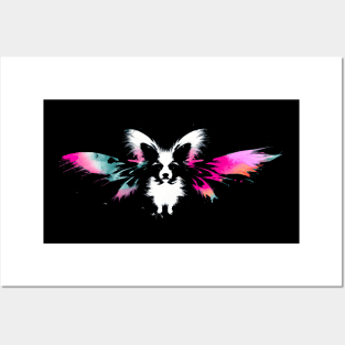 Papillon Metamorphosis Squirrel Dog Art Posters and Art